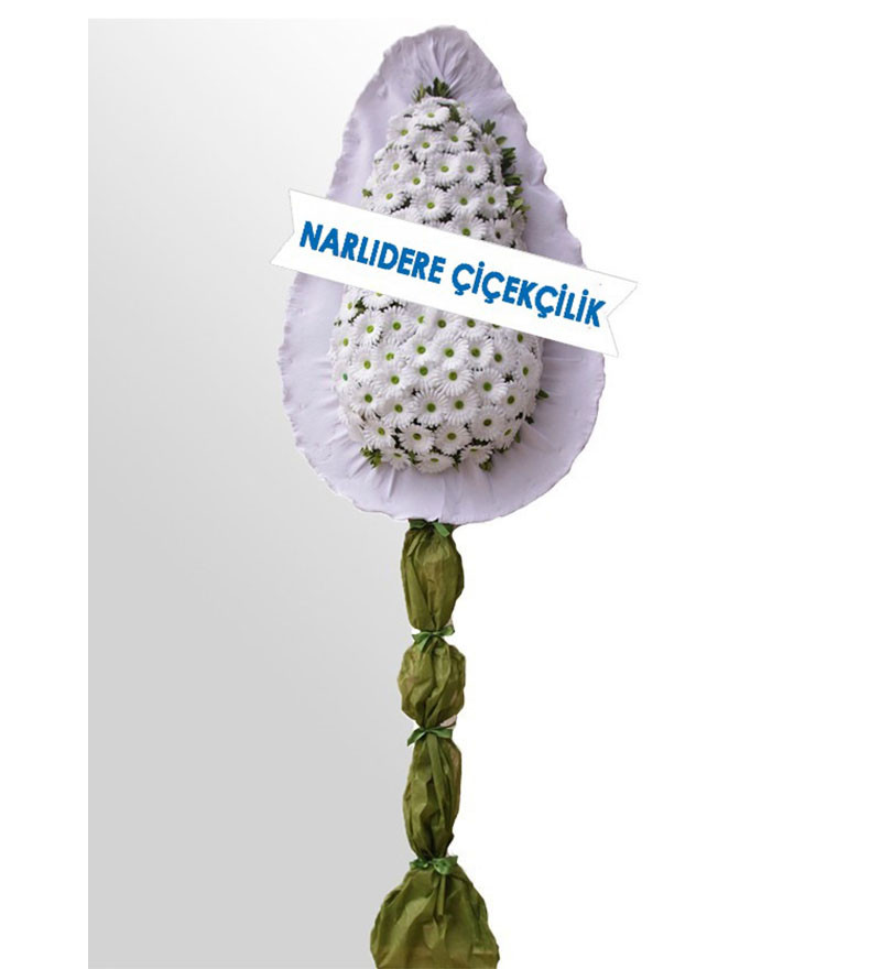 Beyaz Yapay Duvak Çelenk
