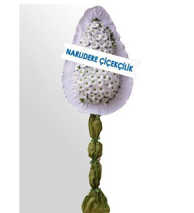 Beyaz Yapay Duvak Çelenk